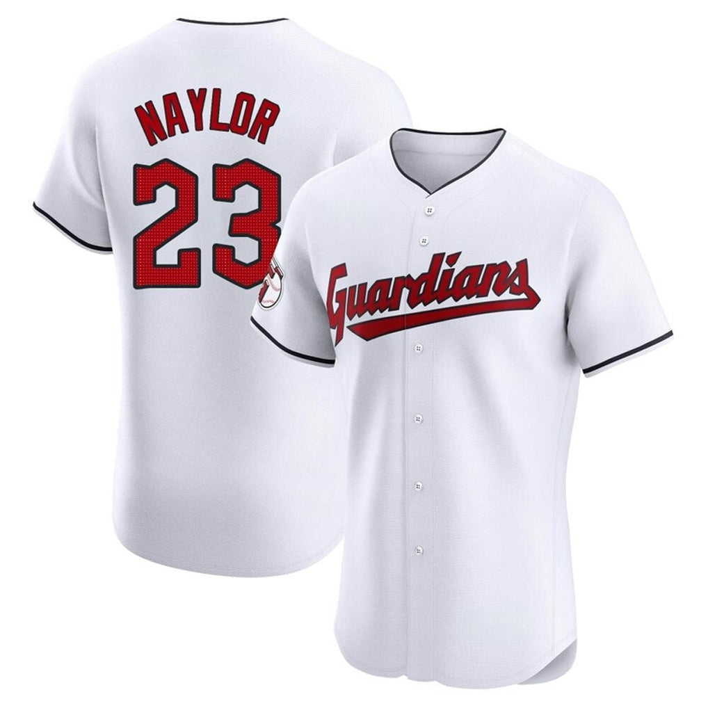 Cleveland Guardians #23 Bo Naylor Player White HeidiMiller Limited Elite Home Stitched Jerseys