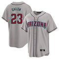 Arizona Diamondbacks #23 Zac Gallen Player Gray HeidiMiller Road Home Game Stitched Jerseys