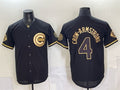 Chicago Cubs #4 Pete Crow-Armstrong Black Gold HeidiMiller 150th Anniversary Patch Stitched Jersey