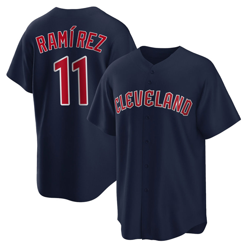 Cleveland Guardians #11 Jose Ramirez Player Navy HeidiMiller Game Home Stitched Jerseys