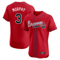 Atlanta Braves #3 Dale Murphy Player Red HeidiMiller Limited Elite Home Game Stitched Jerseys