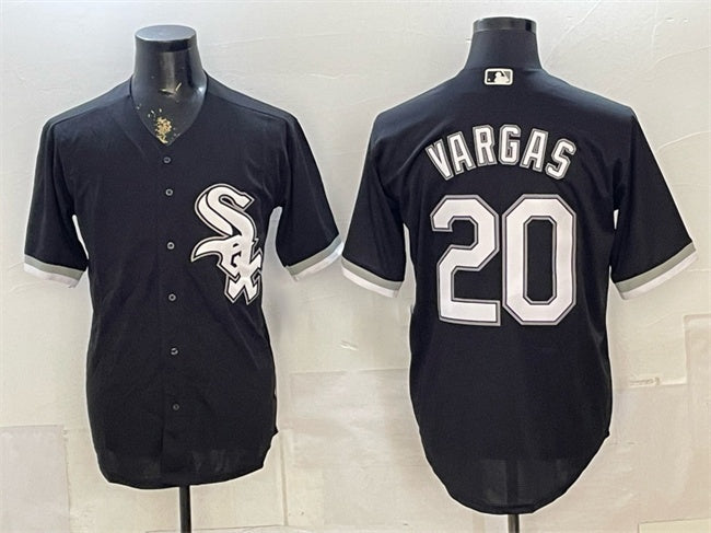 Chicago White Sox #20 Miguel Vargas Black HeidiMiller Stitched Jersey