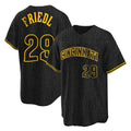 Cincinnati Reds #29 TJ Friedl Player Black HeidiMiller Snake Skin City Home Stitched Jerseys