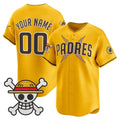 Custom San Diego Padres x One Piece Gold HeidiMiller Vapor Premier Limited Jersey - Stitched