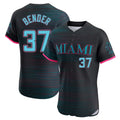 Miami Marlins #37 Anthony Bender Player Black HeidiMiller City Connect Home Limited Elite Stitched Jerseys