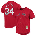 Boston Red Sox #34 David Ortiz Player Red HeidiMiller Mitchell & Ness Cooperstown Collection Home Stitched Jerseys