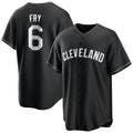 Cleveland Guardians #6 David Fry Player Black HeidiMiller Home Game Stitched Jerseys