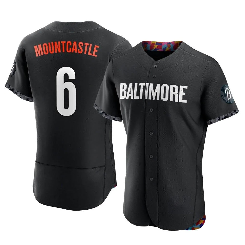 Baltimore Orioles #6 Ryan Mountcastle Player Black HeidiMiller City Connect Limited Elite Home Game Stitched Jerseys
