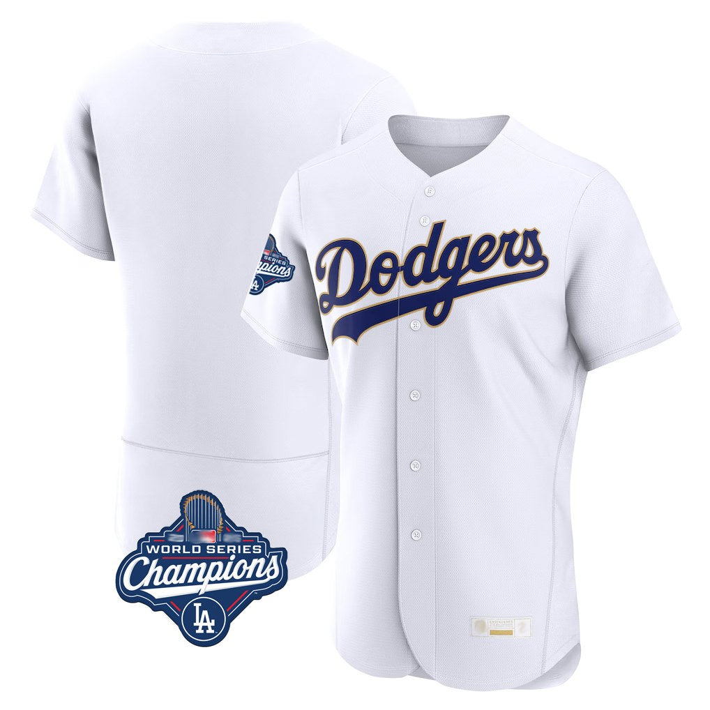 Los Angeles Dodgers Blank Player Gold White HeidiMiller 2026 Collection Stadium Limited Elite World Series Meet Stitched Jerseys