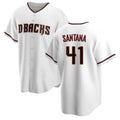 Arizona Diamondbacks #41 Carlos Santana Player White HeidiMiller Home Game Stitched Jerseys