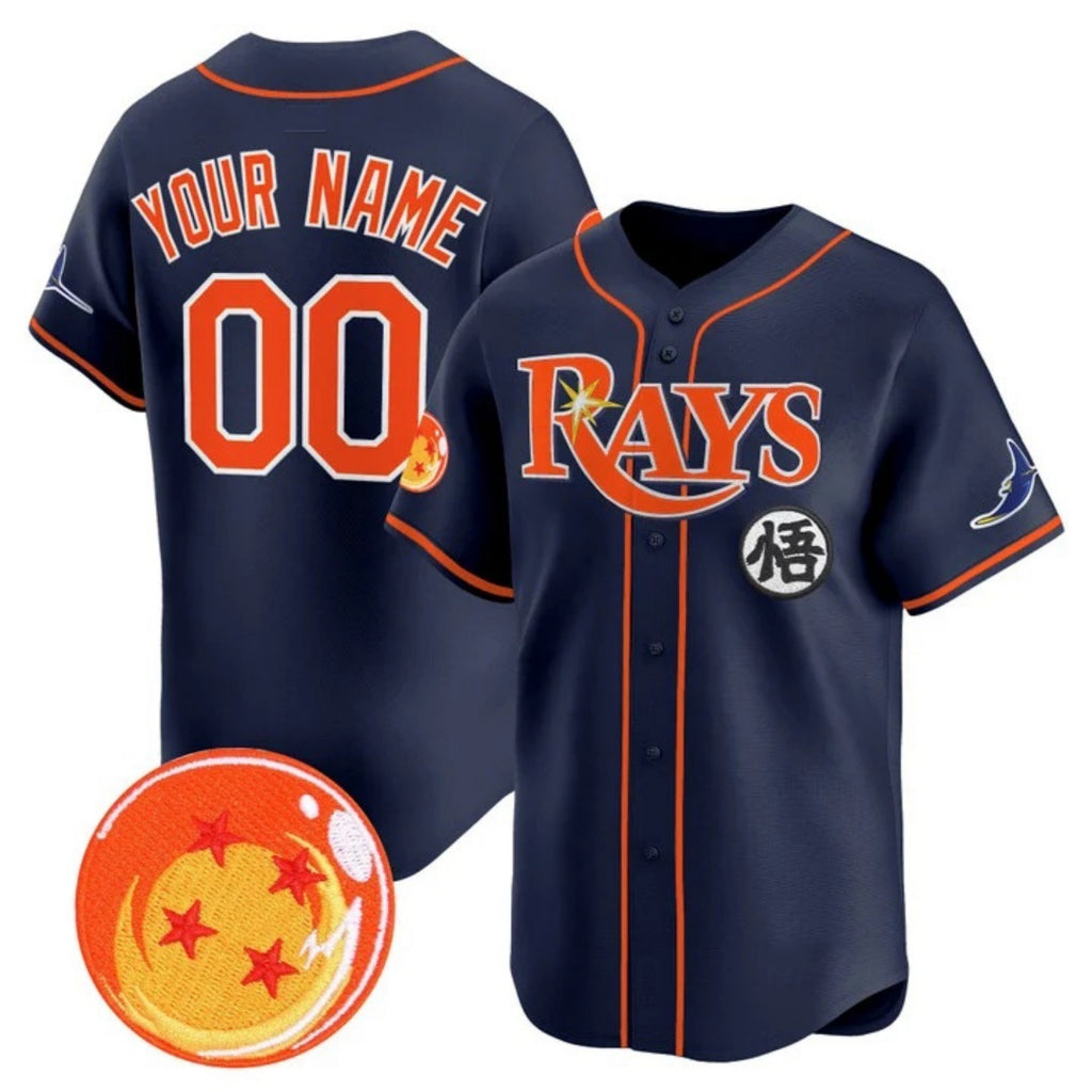 Custom Tampa Bay Rays x Dragon Ball Navy HeidiMiller Vapor Premier Limited Jersey - All Stitched