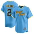 Milwaukee Brewers #2 Brice Turang Player Light Blue HeidiMiller City Connect Home Limited Stitched Jerseys