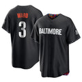 Baltimore Orioles #3 Taylor Ward Player Black HeidiMiller City Connect Home Game Stitched Jerseys