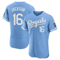Kansas City Royals #16 Bo Jackson Player Light Blue HeidiMiller Alt Limited Elite Home Stitched Jerseys