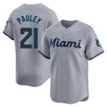 Miami Marlins #21 Graham Pauley Player Gray HeidiMiller Home Limited Stitched Jerseys