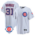 Chicago Cubs #31 Greg Maddux Player White HeidiMiller 150th Anniversary Home Game Stitched Jerseys