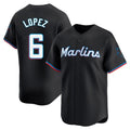Miami Marlins #6 Otto Lopez Player Black HeidiMiller Home Limited Stitched Jerseys