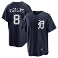 Detroit Tigers #8 Matt Vierling Player Navy HeidiMiller Game Home Stitched Jerseys