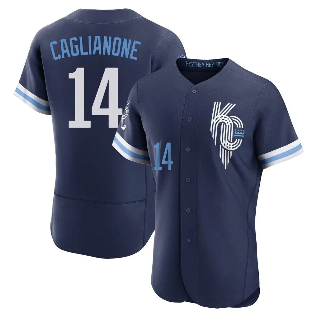 Kansas City Royals #14 Jac Caglianone Player Navy HeidiMiller City Connect Limited Elite Home Stitched Jerseys