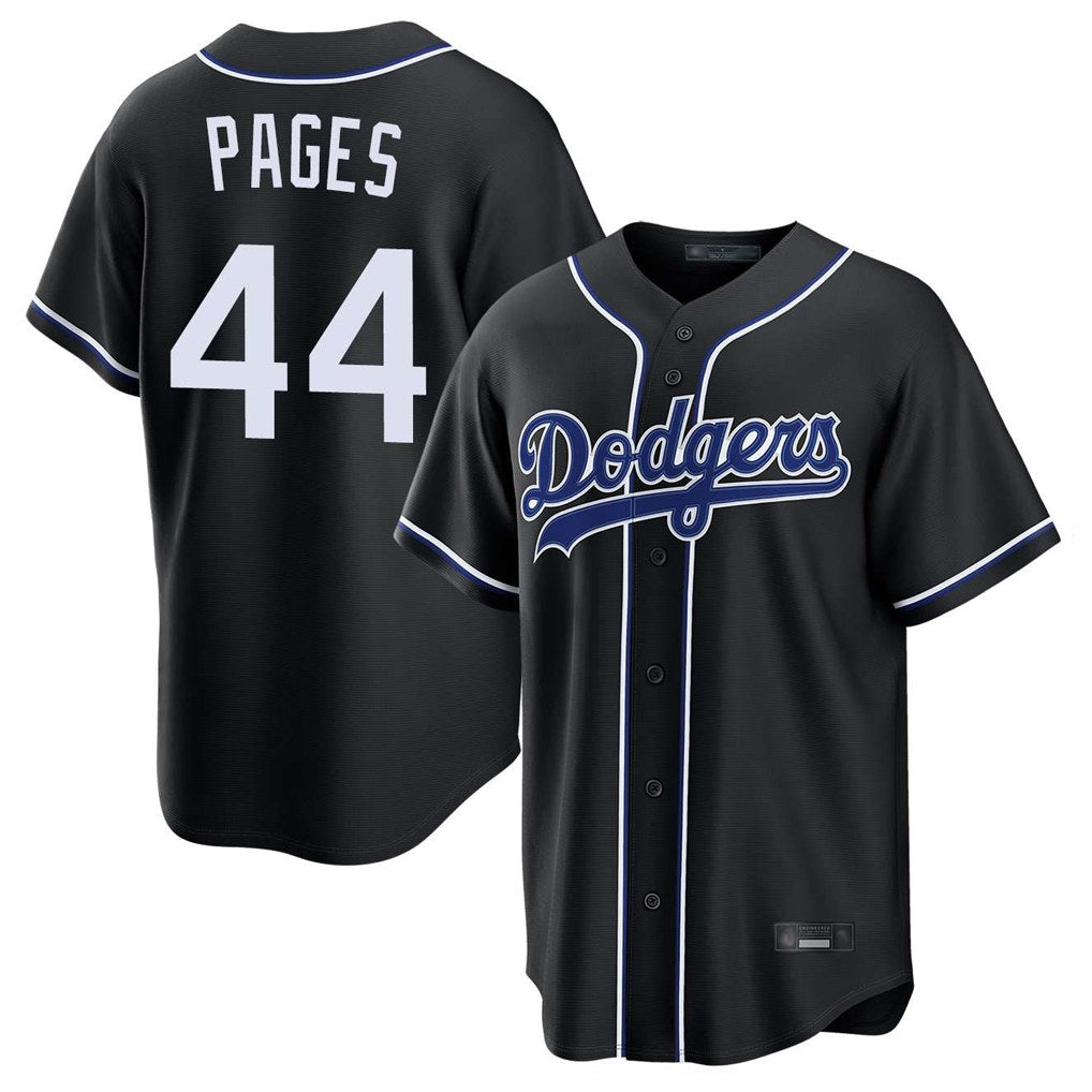 Los Angeles Dodgers #44 Andy Pages Player Black HeidiMiller Carbon Limited Home Stitched Jerseys