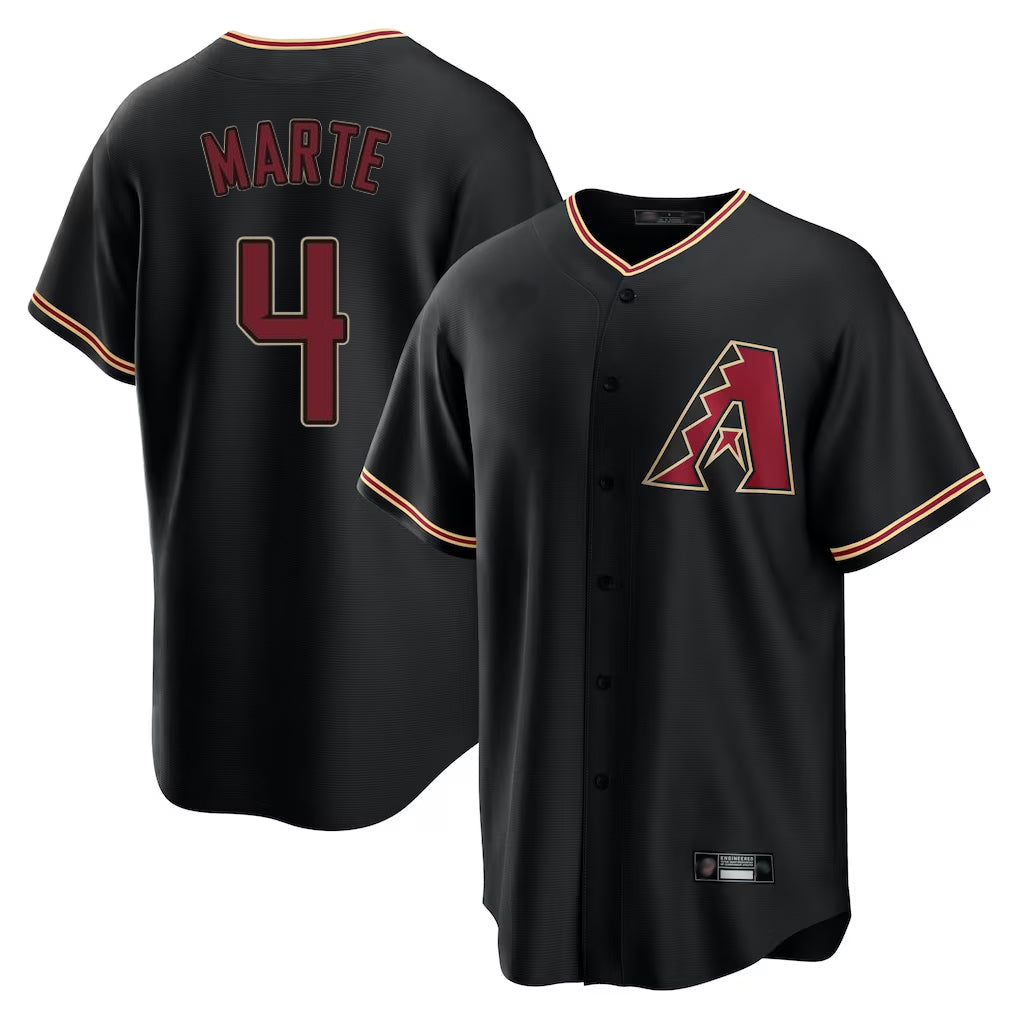 Arizona Diamondbacks #4 Ketel Marte Player Black HeidiMiller Limited Home Stitched Jerseys