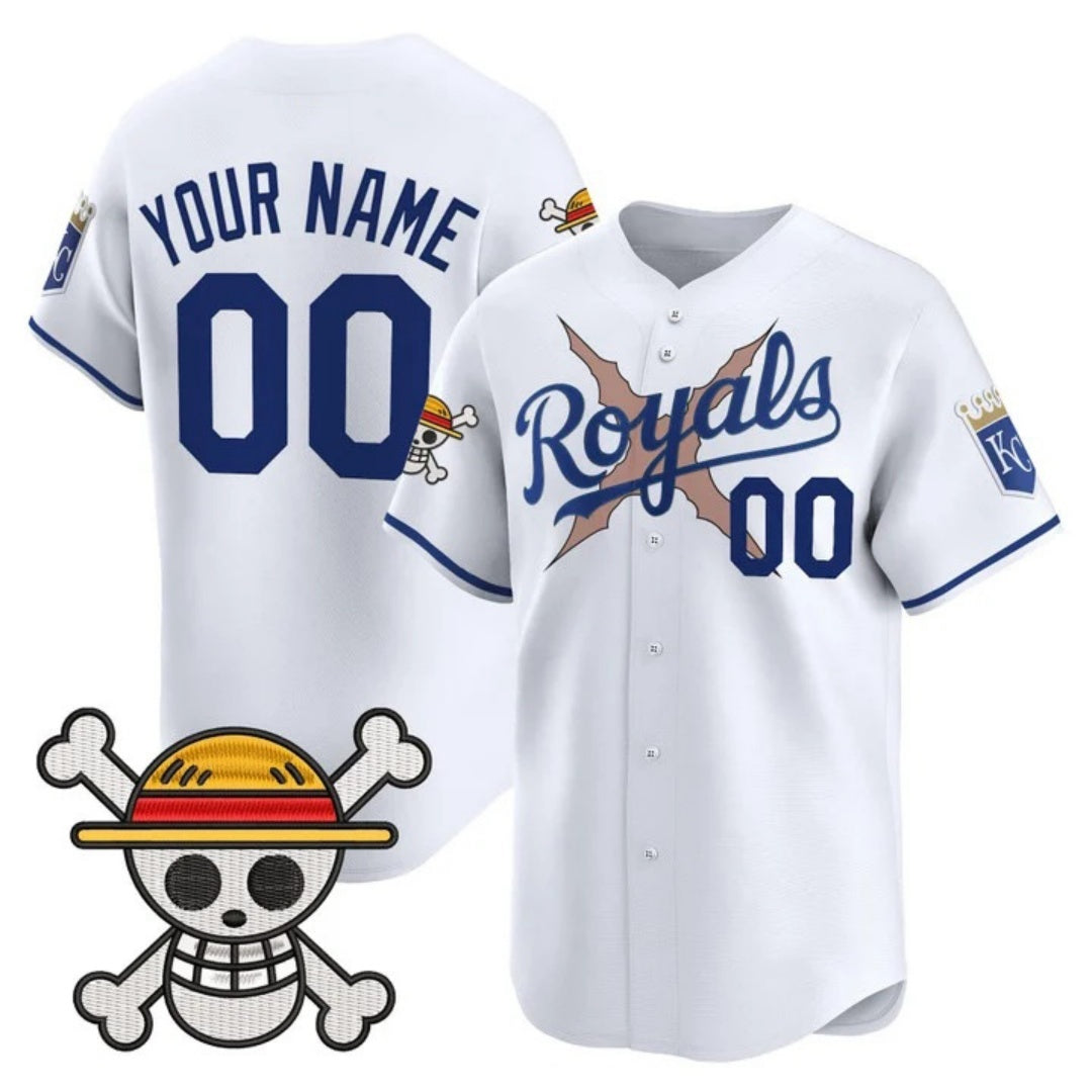 Custom Kansas City Royals x One Piece White HeidiMiller Vapor Premier Limited Jersey - Stitched
