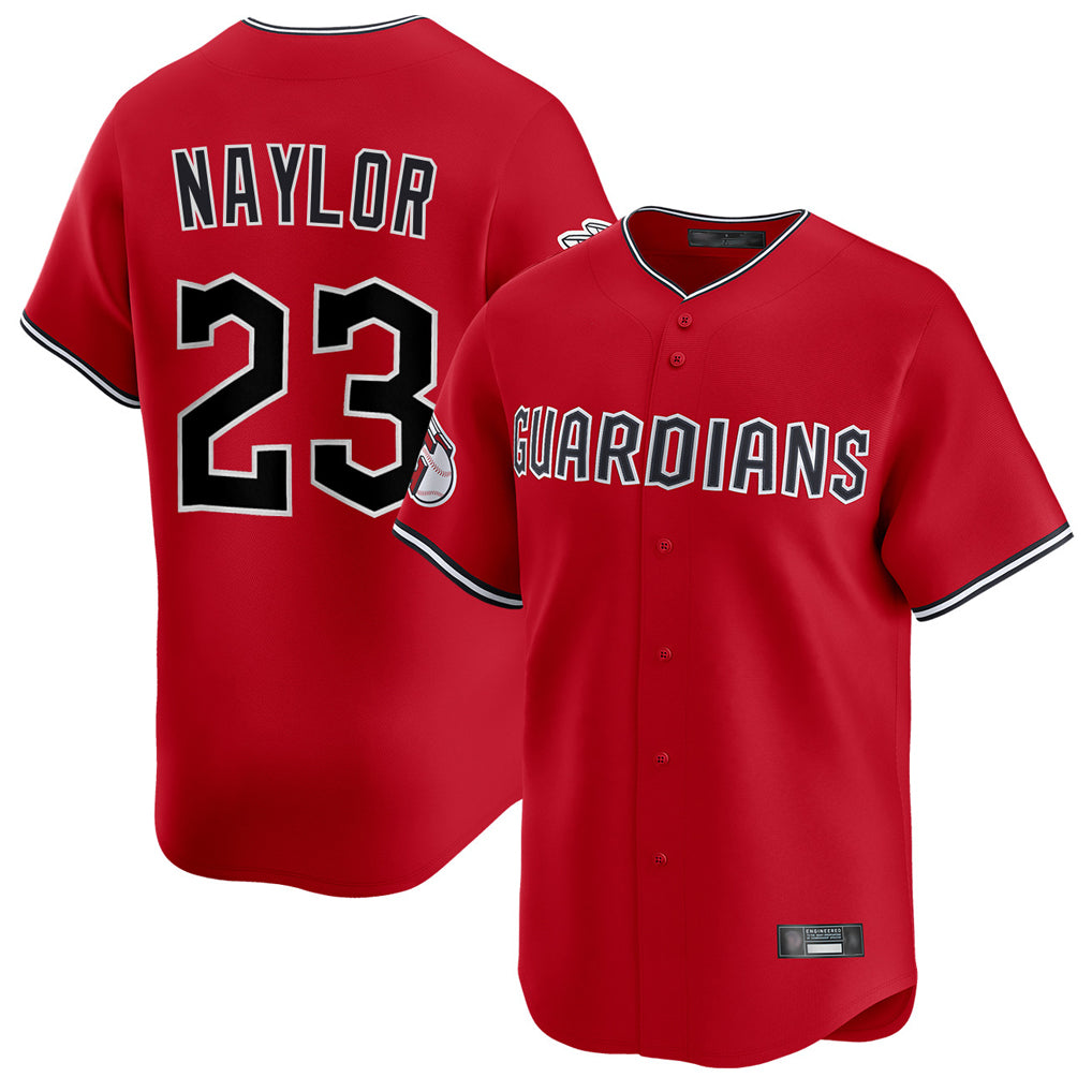 Cleveland Guardians #23 Bo Naylor Player Red HeidiMiller Limited Home Stitched Jerseys