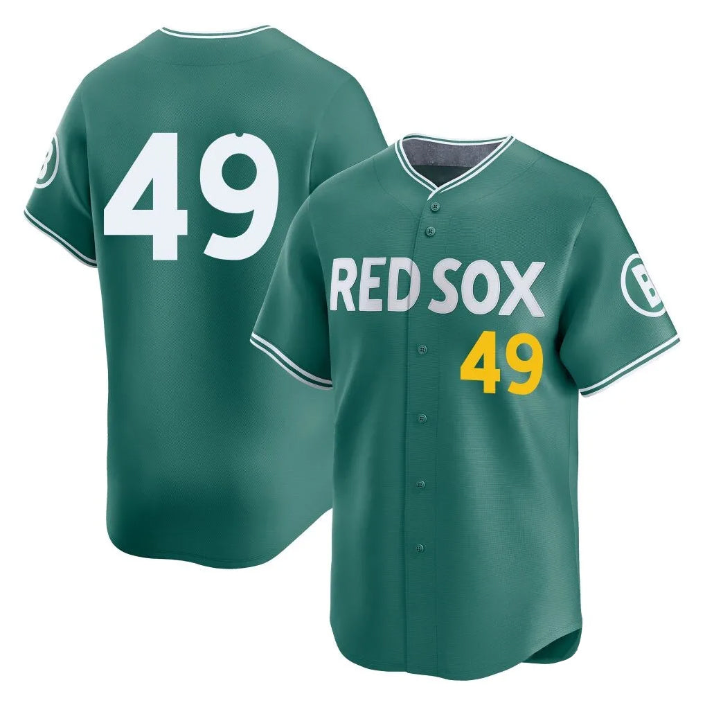 Boston Red Sox #49 Tim Wakefield Player Green HeidiMiller City Connect Limited Home Game Stitched Jerseys1