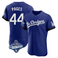Los Angeles Dodgers #44 Andy Pages Player Royal HeidiMiller World Series Meet City Connect Elite Home Stitched Jerseys