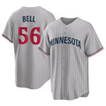Minnesota Twins #56 Josh Bell Player Gray HeidiMiller Game Limited Home Stitched Jerseys