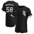 Chicago White Sox #58 Seranthony Dominguez Player Black HeidiMiller Limited Elite Home Stitched Jerseys