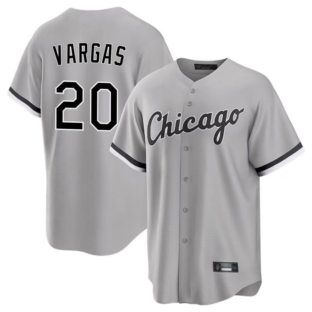 Chicago White Sox #20 Miguel Vargas Player Gray HeidiMiller Home Game Stitched Jerseys