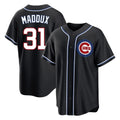 Chicago Cubs #31 Greg Maddux Player Black HeidiMiller Fashion Out Game Stitched Jerseys