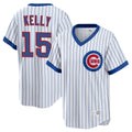 Chicago Cubs #15 Carson Kelly Player White HeidiMiller T-shirt Cooperstown Collection Limited Stitched Jerseys