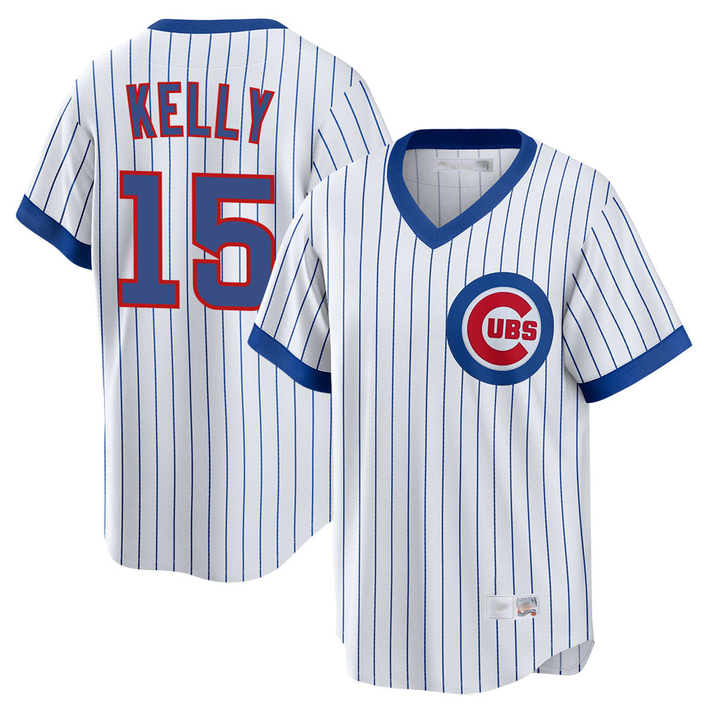 Chicago Cubs #15 Carson Kelly Player White HeidiMiller T-shirt Cooperstown Collection Limited Stitched Jerseys
