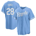Kansas City Royals #28 Kyle Isbel Player Light Blue HeidiMiller Home Game Stitched Jerseys