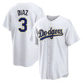 Los Angeles Dodgers #3 Edwin D¨ªaz Player Gold White HeidiMiller 2026 Collection Stadium Game Stitched Jerseys