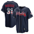 Atlanta Braves #31 Greg Maddux Player Navy HeidiMiller USA 250 Fourth Of July Limited Home Game Stitched Jerseys