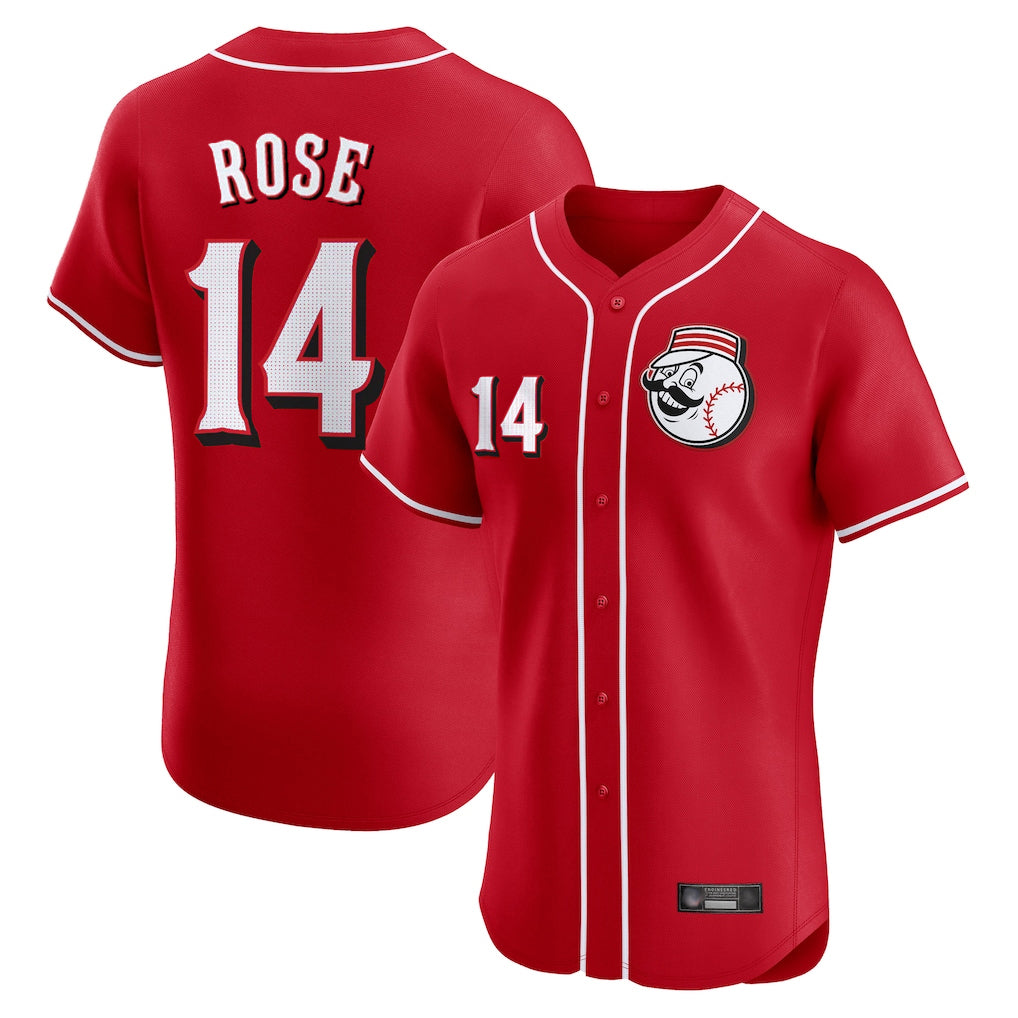 Cincinnati Reds #14 Pete Rose Player Red HeidiMiller Limited Elite Home Game Stitched Jerseys