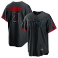 Cincinnati Reds #21 Hunter Greene Player Black HeidiMiller City Connect Home Game Stitched Jerseys