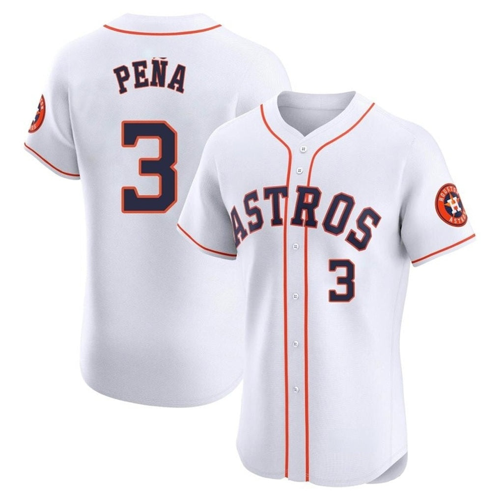 Houston Astros #3 Jeremy Pena Player White HeidiMiller Limited Elite Home Stitched Jerseys