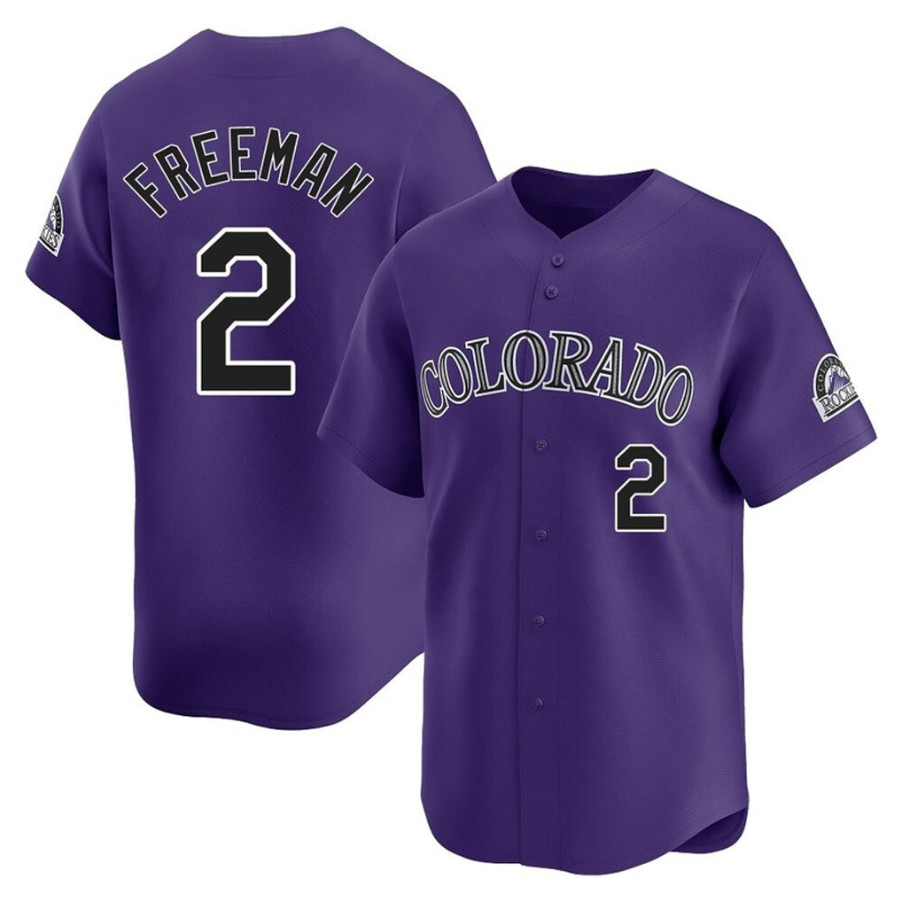 Colorado Rockies #2 Tyler Freeman Player Purple HeidiMiller Limited Home Stitched Jerseys