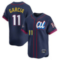 Kansas City Royals #11 Maikel Garcia Player Navy HeidiMiller Limited American League All-Star Edition Stitched Jerseys
