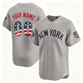 Custom New York Yankees Gray HeidiMiller USA 250 Fourth of July Limited Stitched Jersey