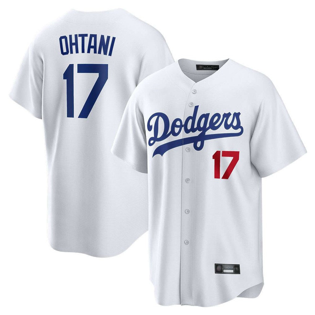 Los Angeles Dodgers #17 Shohei Ohtani Player White HeidiMiller Home Game Stitched Jerseys