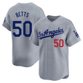 Los Angeles Dodgers #50 Mookie Betts Player Gray HeidiMiller Limited Home Stitched Jerseys