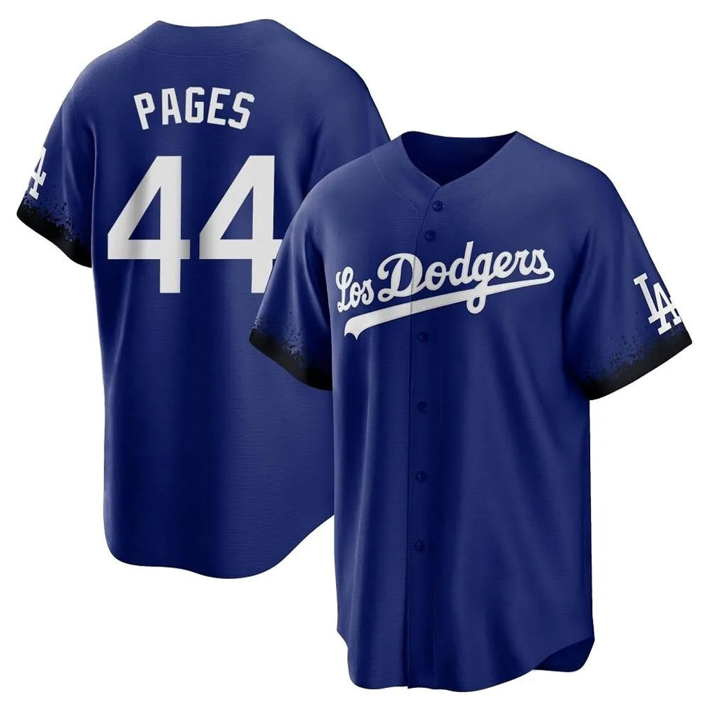 Los Angeles Dodgers #44 Andy Pages Player Royal HeidiMiller City Connect Home Game Stitched Jerseys