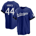 Los Angeles Dodgers #44 Andy Pages Player Royal HeidiMiller City Connect Home Game Stitched Jerseys