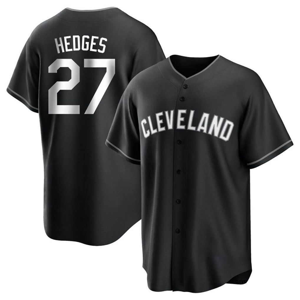 Cleveland Guardians #27 Austin Hedges Player Black HeidiMiller Home Game Stitched Jerseys