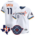 Houston Astros #11 Cam Smith Player White HeidiMiller City Connect Texas Patch Vapor Premier Limited Home Stitched Jerseys